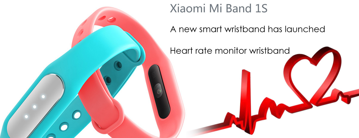 Original Xiaomi Mi Band 1S Smart Heart Rate Bluetooth 4.0 Watch